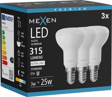 Mexen Nova 3x LED Bir E14, R50, 3W, Neutral - 4000K, 315 lm - L103-E14-0340-01x03