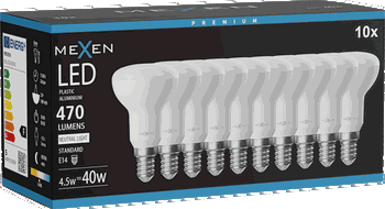 Mexen Nova 10x LED-lamppu E14, R50, 4,5W, Neutraali - 4000K, 470 lm - L103-E14-0540-01x10