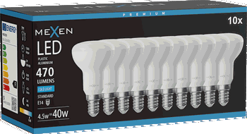 Mexen Nova 10x LED-Glühbirne E14, R50, 4,5W, Kalt - 6500K, 470 lm - L103-E14-0565-01x10