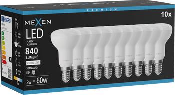Mexen Nova 10x LED žarulja E14, R50, 8W, Neutralna - 4000K, 840 lm - L103-E14-0840-01x10