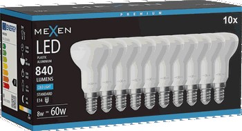 Mexen Nova 10x żarówka LED E14, R50, 8W, Zimna - 6500K, 840 lm - L103-E14-0865-01x10