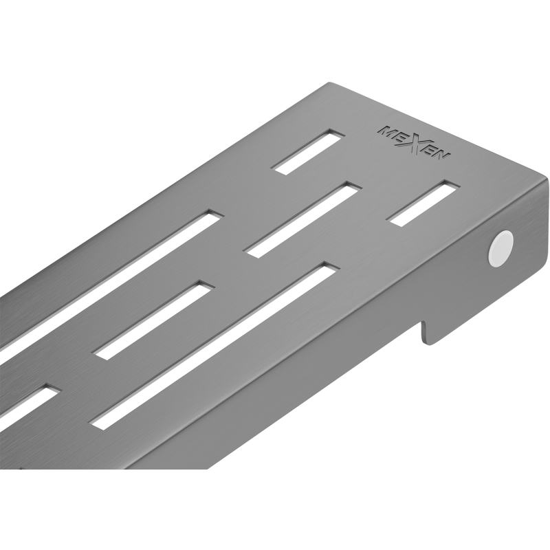 Mexen Flat M01 cubierta para desagüe lineal 90 cm, gris arma cepillado - 1E20090
