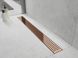 Mexen Flat M08 täckplåt för linjeavlopp 90 cm, roséguld - 1625090