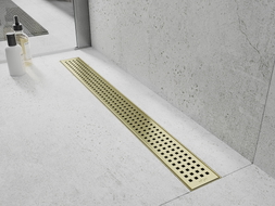 Mexen Flat M08 Abdeckung für liniaren Abfluss 50 cm, gebürstetes Gold - 1A25050