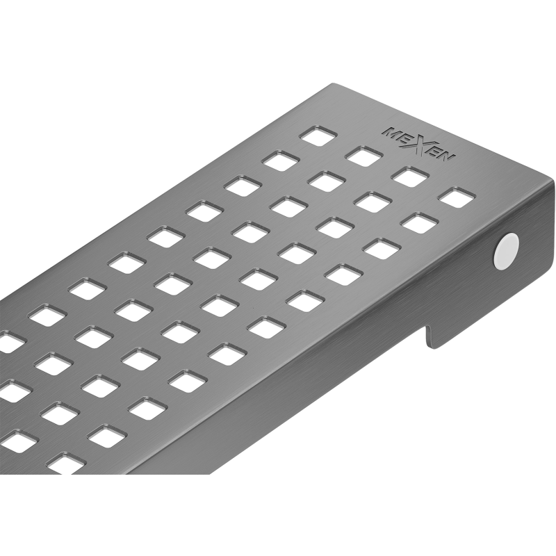 Mexen Flat M08 cubierta para desagüe lineal de 50 cm, gris pistola cepillado - 1E25050