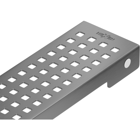 Mexen Flat M08 cobertura para ralo linear 80 cm, cinza escovado - 1E25080