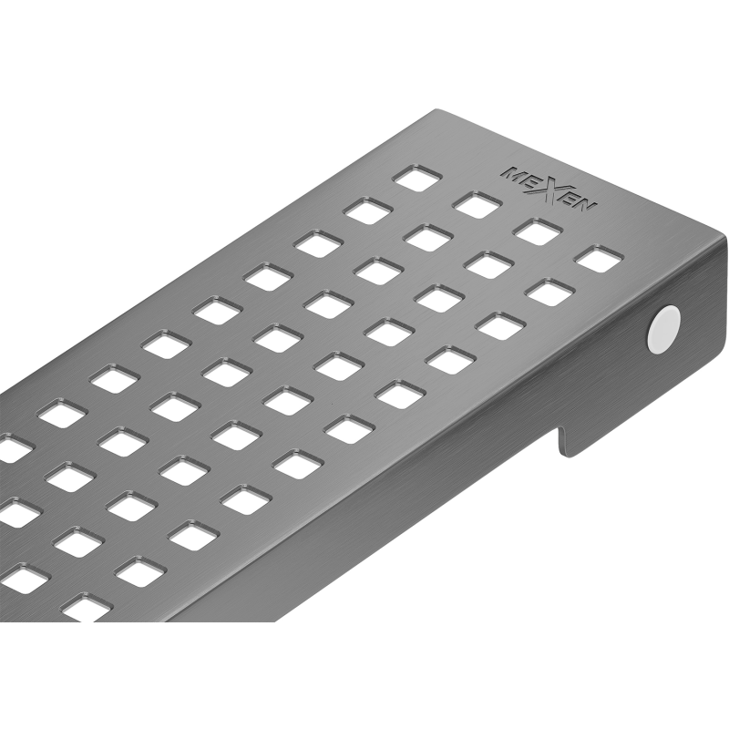 Mexen Flat M08 Abdeckung für Linienentwässerung 90 cm, Gebürstetes Gun Gray - 1E25090