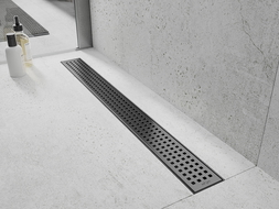 Mexen Flat M08 máscara para ralo linear 90 cm, cinza escovado - 1E25090