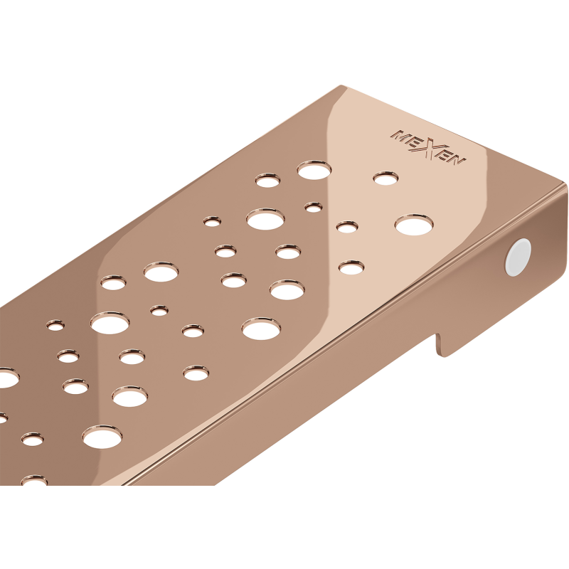 Mexen Flat M12 maskownica do odpływu liniowego 60 cm. różowe złoto - 1621060