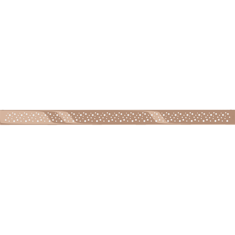 Mexen Flat M12 maskownica do odpływu liniowego 80 cm, różowe złoto - 1621080