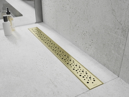 Mexen Flat M12 Abdeckung für Linienablauf 50 cm, gebürstetes Gold - 1A21050