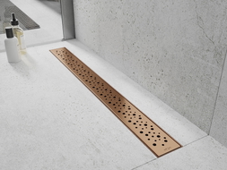 Mexen Flat M12 Abdeckung für linearen Ablauf 50 cm, gebürstetes Kupfer - 1C21050
