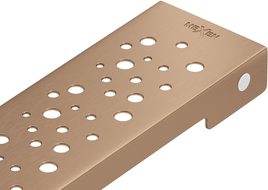 Mexen Flat M12 cubierta para desagüe lineal 70 cm, cobre cepillado - 1C21070