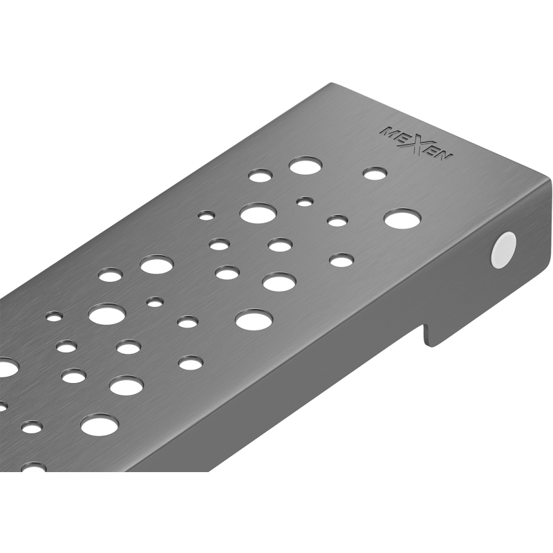 Mexen Flat M12 Cover for Linear Drain 60 cm, Brushed Gun Gray - 1E21060