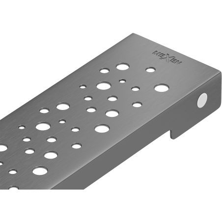 Mexen Flat Μάσκα M12 για γραμμική αποστράγγιση 90 cm, γκρι γκαν βουρτσισμένο