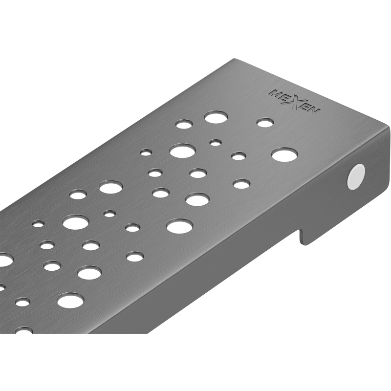 Mexen Flat M12 maskownica do odpływu liniowego 100 cm, gun gray szczotkowany - 1E21100