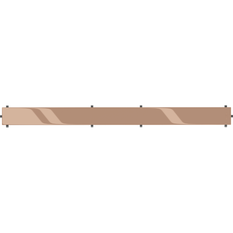 Mexen Flat M13 maskownica 2w1 do odpływu liniowego 70 cm, różowe złoto - 1619070