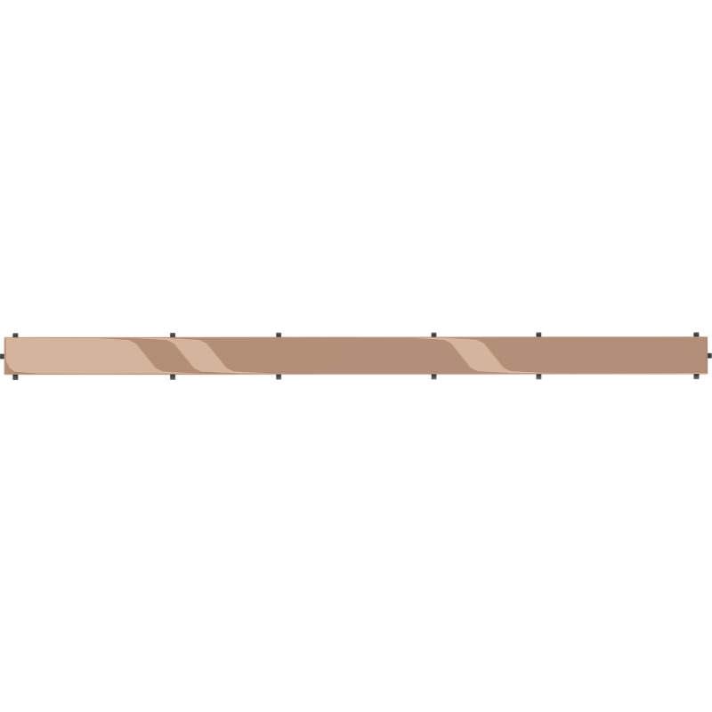 Mexen Flat M13 maskownica 2w1 do odpływu liniowego 80 cm, różowe złoto - 1619080