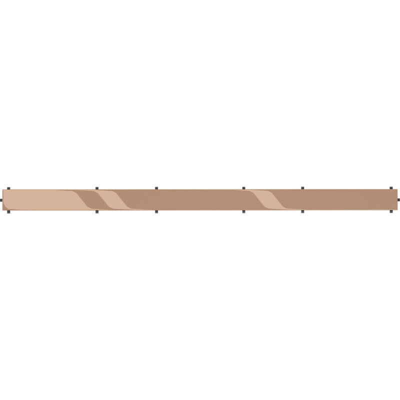 Mexen Flat M13 maskownica 2w1 do odpływu liniowego 100 cm, różowe złoto - 1619100