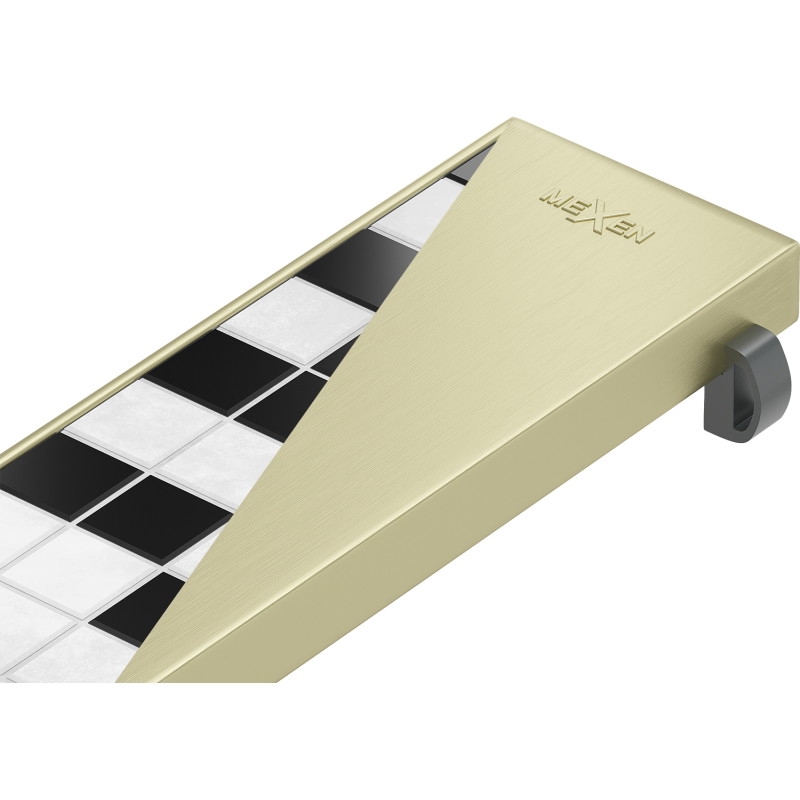 Mexen Flat M13 Verkleidung 2-in-1 für Linienablauf 70 cm, gebürstetes Gold - 1A19070