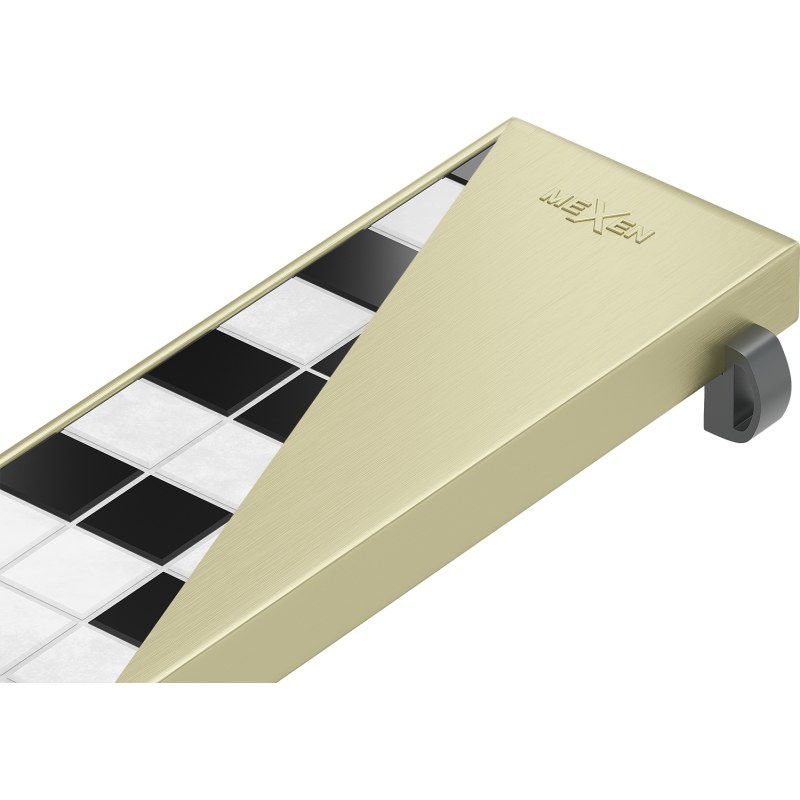 Mexen Flat Cobertura M13 2 em 1 para dreno linear 90 cm, dourado escovado - 1A19090