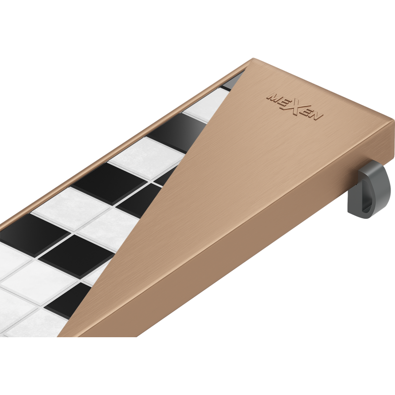 Mexen Flat M13 Abdeckung 2-in-1 für linearen Abfluss 60 cm, gebürstetes Kupfer - 1C19060