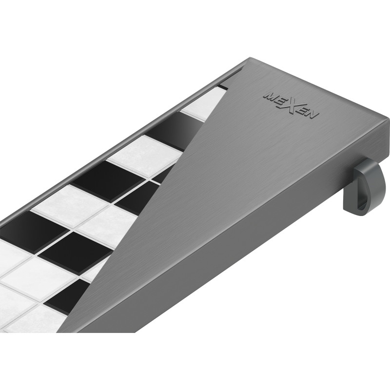 Mexen Flat M13 Abdeckung 2-in-1 für Linienablauf 50 cm, gebürstetes Gun Grey - 1E19050