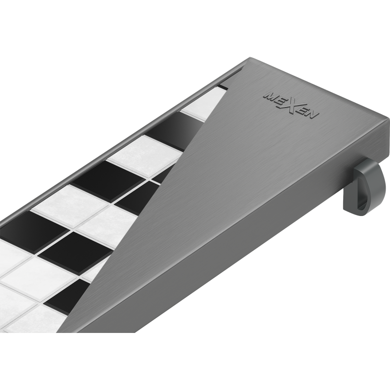 Mexen Flat Μάσκα M13 2 σε 1 για γραμμική αποστράγγιση 80 cm, Gun Gray ματ - 1E19080