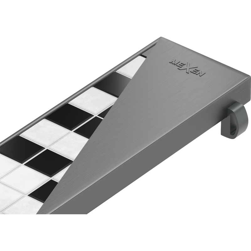 Mexen Flat M13 Abdeckung 2-in-1 für Linienablauf 90 cm, gebürstetes gun gray - 1E19090