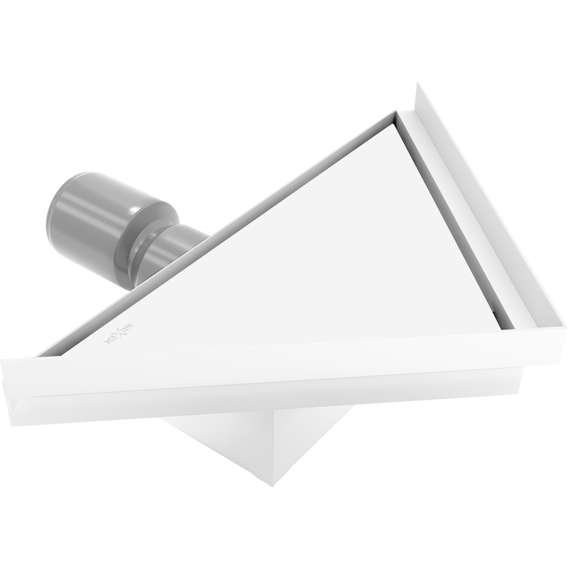 Mexen Flat-T M13 triangular floor drain 20 x 20 cm, white - 1210320