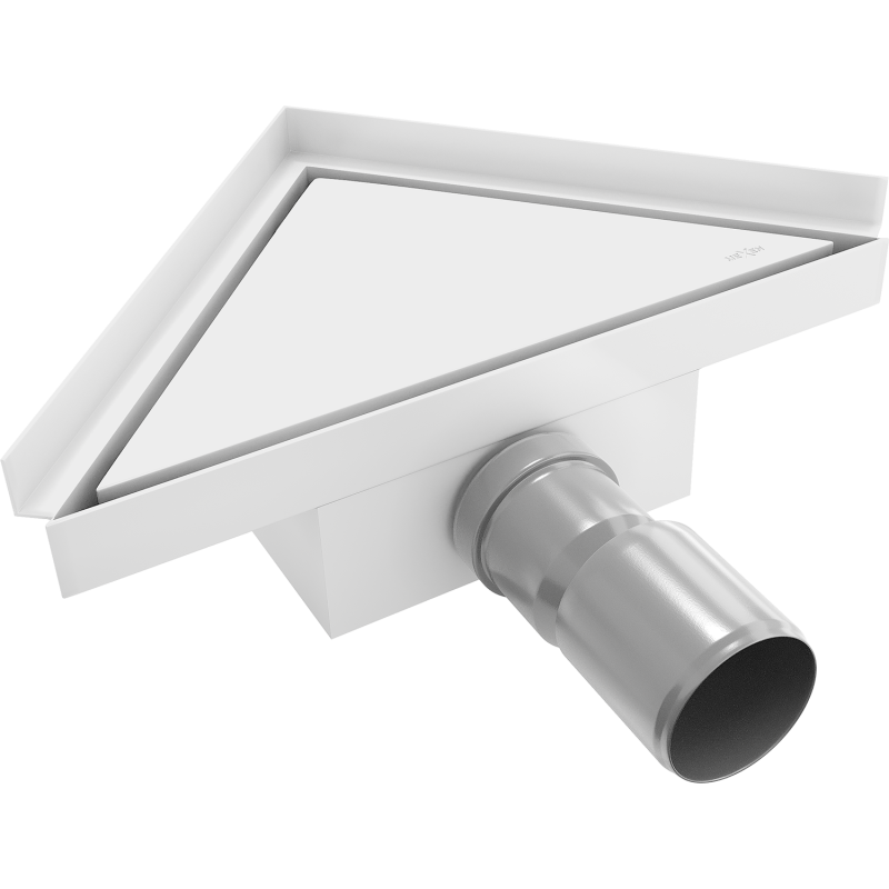Mexen Flat-T M13 triangular floor drain 20 x 20 cm, white - 1210320