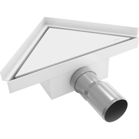 Mexen Flat-T M13 driehoekige vloerdrain 20 x 20 cm, wit - 1210320