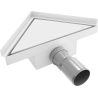Mexen Flat-T M13 Scarico per pavimento triangolare 20 x 20 cm, bianco - 1210320