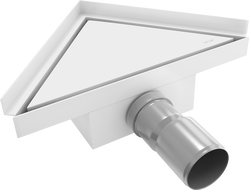 Mexen Flat-T M13 triangular floor drain 20 x 20 cm, white - 1210320