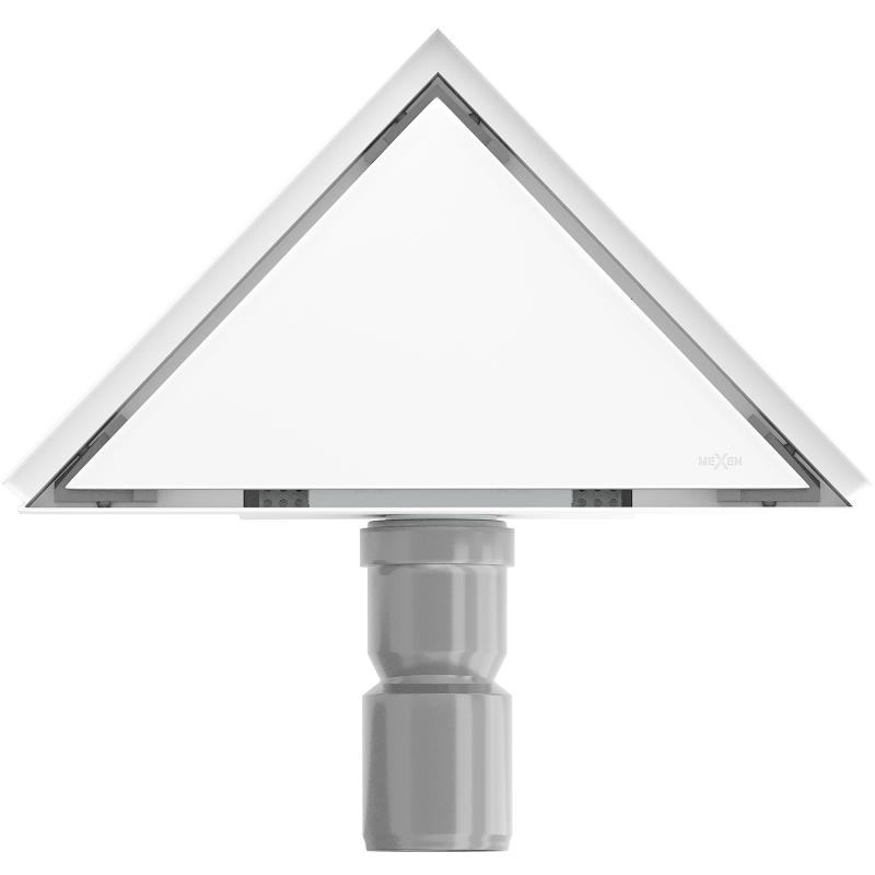 Mexen Flat-T M13 triangular floor drain 20 x 20 cm, white - 1210320
