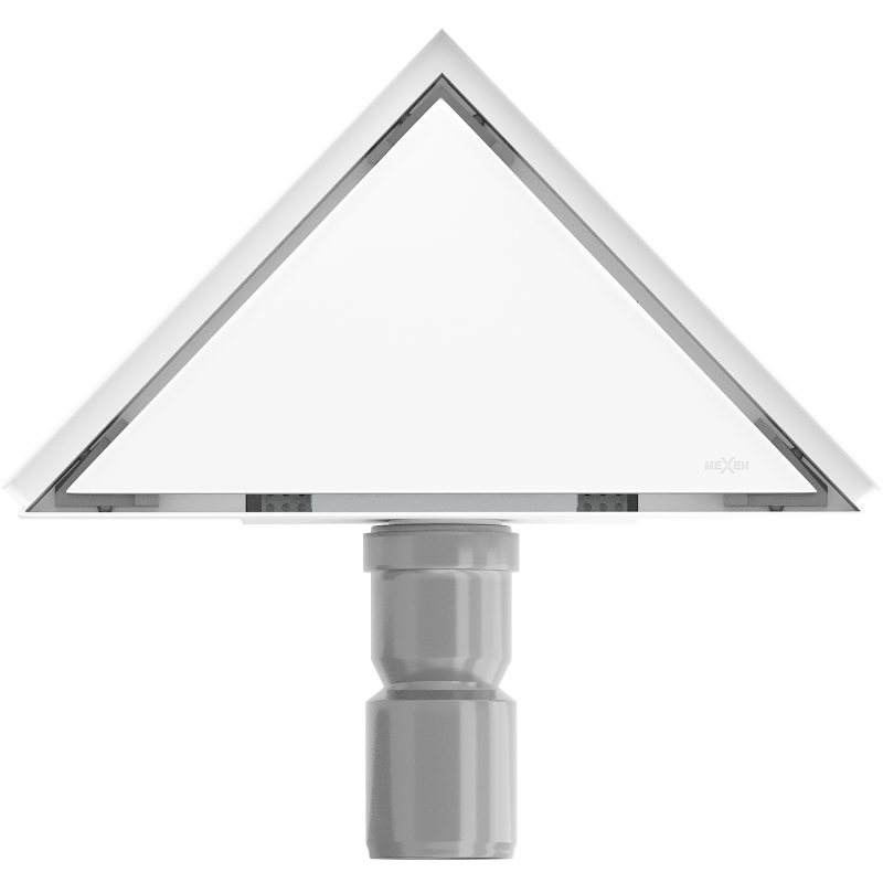 Mexen Flat-T Ralo de chão triangular M13 20 x 20 cm, branco - 1210320