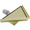 Mexen Flat-T M13 vloerafvoer driehoekig 20 x 20 cm, goud geborsteld - 1A10320