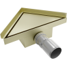 Mexen Flat-T M13 drainage de sol triangulaire 20 x 20 cm, or brossé - 1A10320