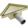 Mexen Flat-T M13 ralo de piso triangular 20 x 20 cm, dourado escovado - 1A10320