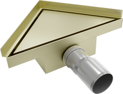 Mexen Flat-T M13 triangular floor drain 20 x 20 cm, brushed gold - 1A10320