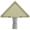 Mexen Flat-T M13 drainage de sol triangulaire 20 x 20 cm, or brossé - 1A10320