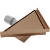 Mexen Flat-T M13 sumidero de suelo triangular 20 x 20 cm, cobre cepillado - 1C10320
