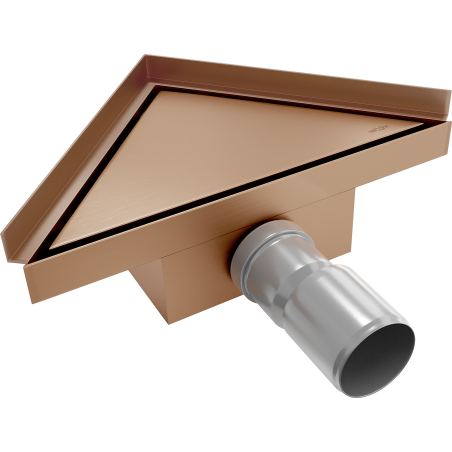 Mexen Flat-T M13 receveur de sol triangulaire 20 x 20 cm, cuivre brossé - 1C10320