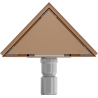 Mexen Flat-T M13 sumidero de suelo triangular 20 x 20 cm, cobre cepillado - 1C10320