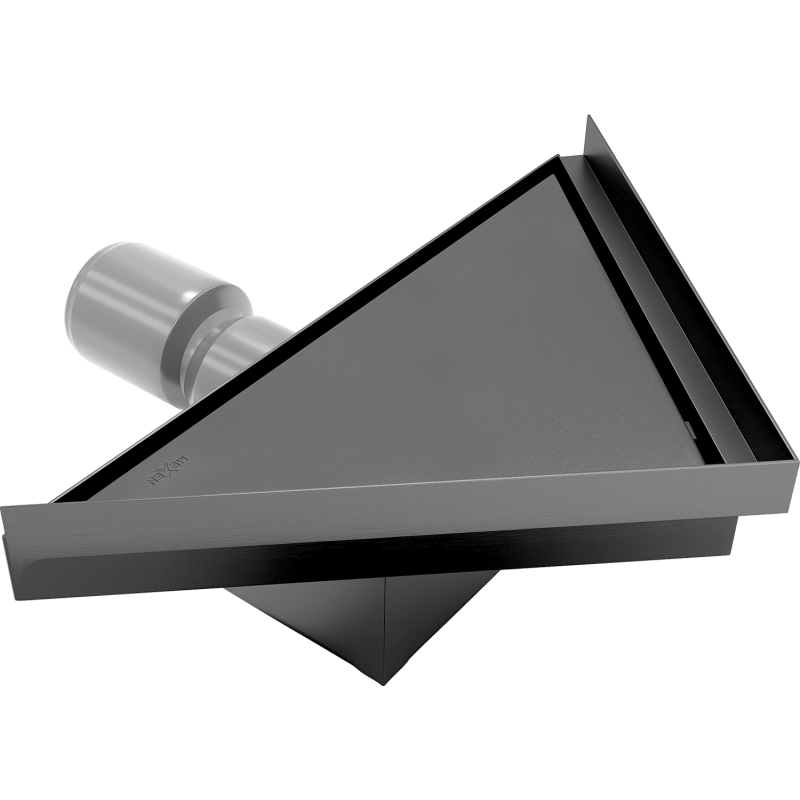 Mexen Flat-T M13 triangular floor drain 20 x 20 cm, gun gray brushed - 1E10320