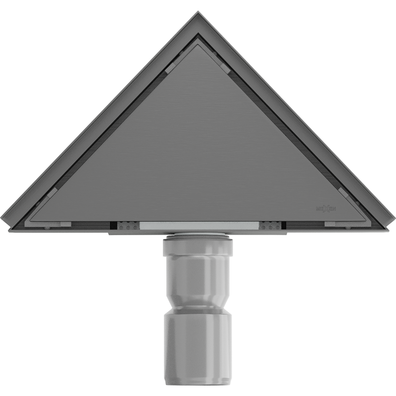 Mexen Flat-T M13 triangular floor drain 20 x 20 cm, gun gray brushed - 1E10320