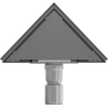 Mexen Flat-T M13 triangular floor drain 20 x 20 cm, gun gray brushed - 1E10320