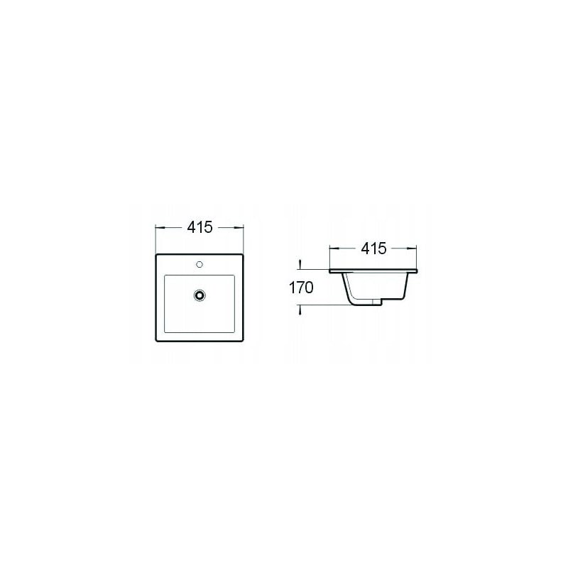 Mexen Stella inbouw wastafel 41 x 41 cm, wit - 25454100