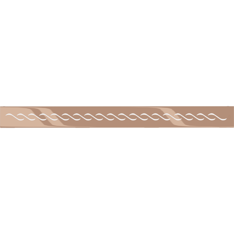 Mexen Flat M18 maskownica do odpływu liniowego 60 cm, różowe złoto - 1623060