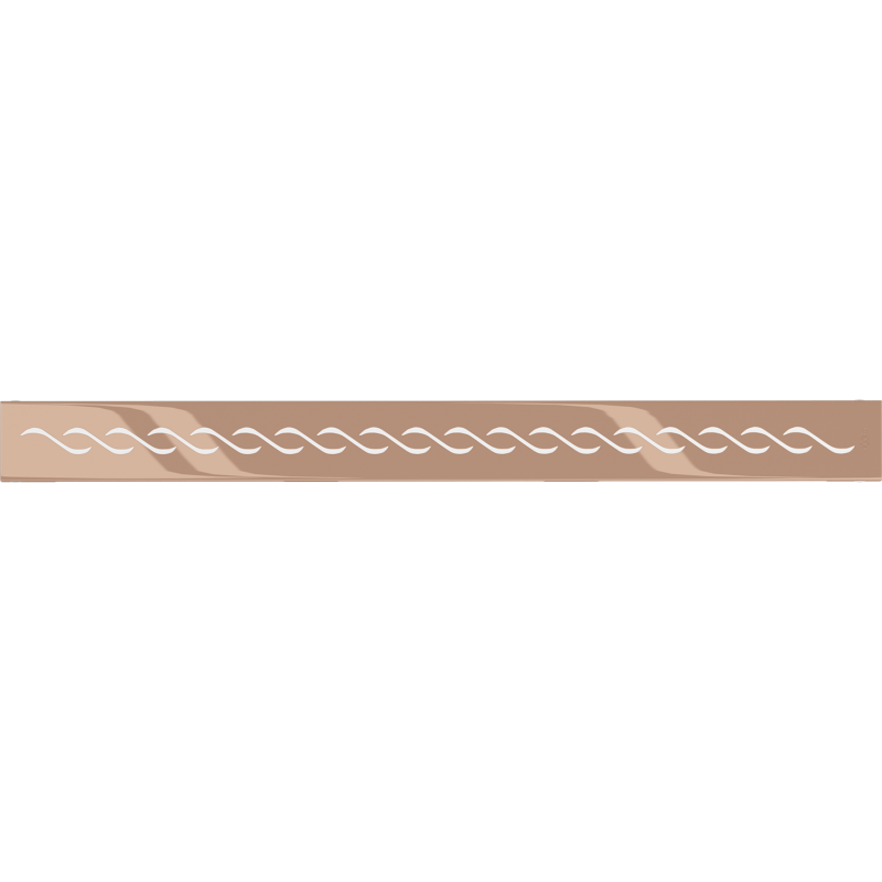Mexen Flat M18 maskownica do odpływu liniowego 70 cm, różowe złoto - 1623070
